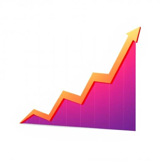 Digital marketing course image. A graph showing upward trends symbolizing marketing success.
